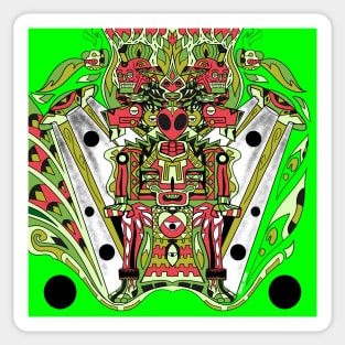 radiactive mictlan alien ecopop Sticker